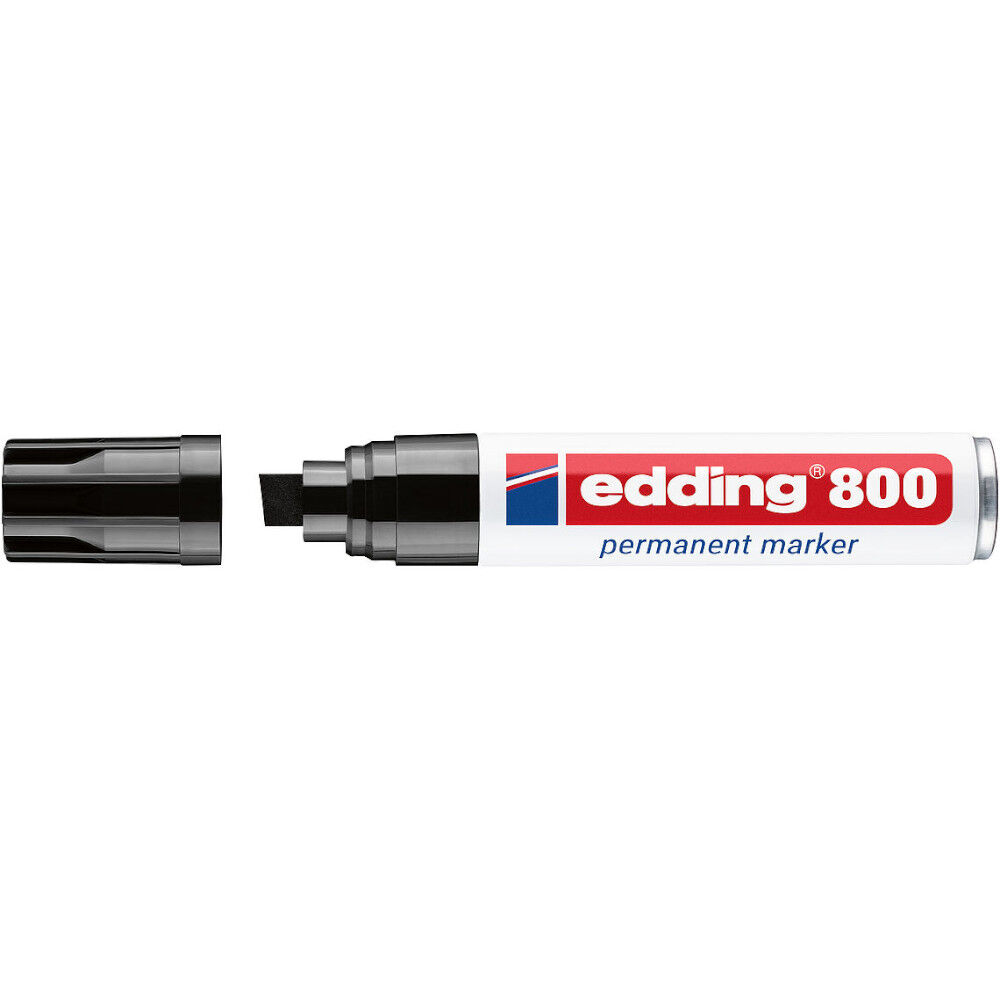 Edding 800 Düz Kesik Uçlu Permanent Marker 4 -12 mm Black