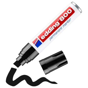 Edding 800 Düz Kesik Uçlu Permanent Marker 4 -12 mm Black