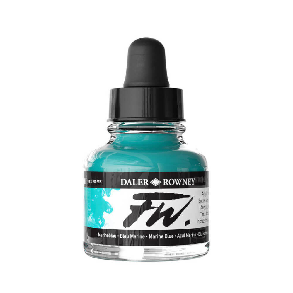 Daler Rowney FW Ink Akrilik Mürekkep 29.5 ml Marine Blue 151