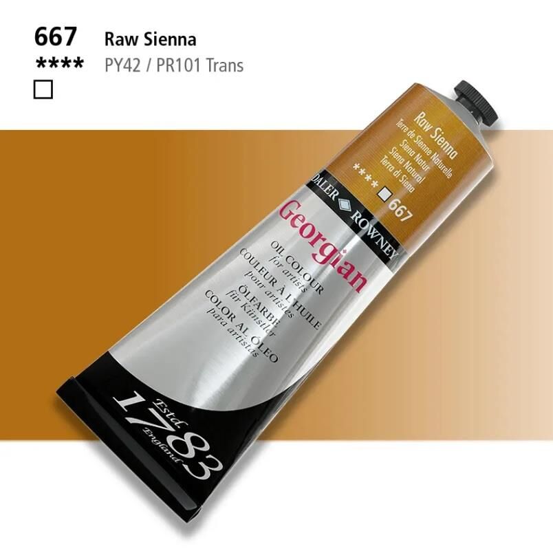 Daler Rowney Georgian Yağlı Boya 225ml 667 Raw Sienna