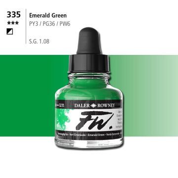 Daler Rowney FW Ink Akrilik Mürekkep 29.5 ml Emerald Green 335