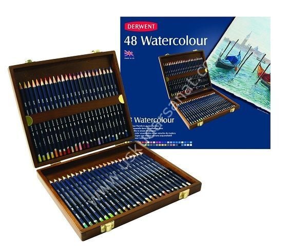 Derwent Watercolour Suluboya Kalemi 48'li Ahşap Set