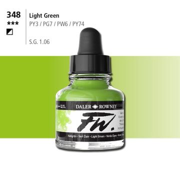 Daler Rowney FW Ink Akrilik Mürekkep 29.5 ml Light Green 348