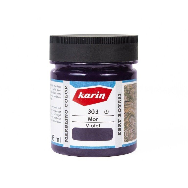 Karin Ezilmiş Ebru Boyası 105ml 303 Mor