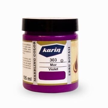 Karin Ezilmiş Geleneksel Ebru Boyası 105 ml 303 Mor