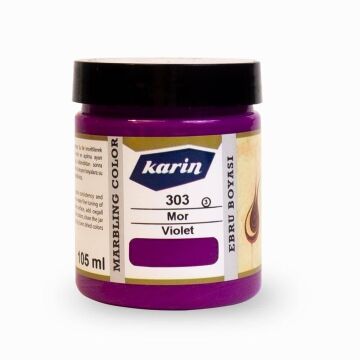 Karin Ezilmiş Geleneksel Ebru Boyası 105 ml 303 Mor