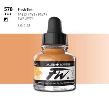 Daler Rowney FW Ink Akrilik Mürekkep 29.5 ml Peach Pink 578