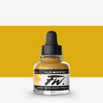 Daler Rowney FW Ink Akrilik Mürekkep 29.5 ml Yellow Ochre 663