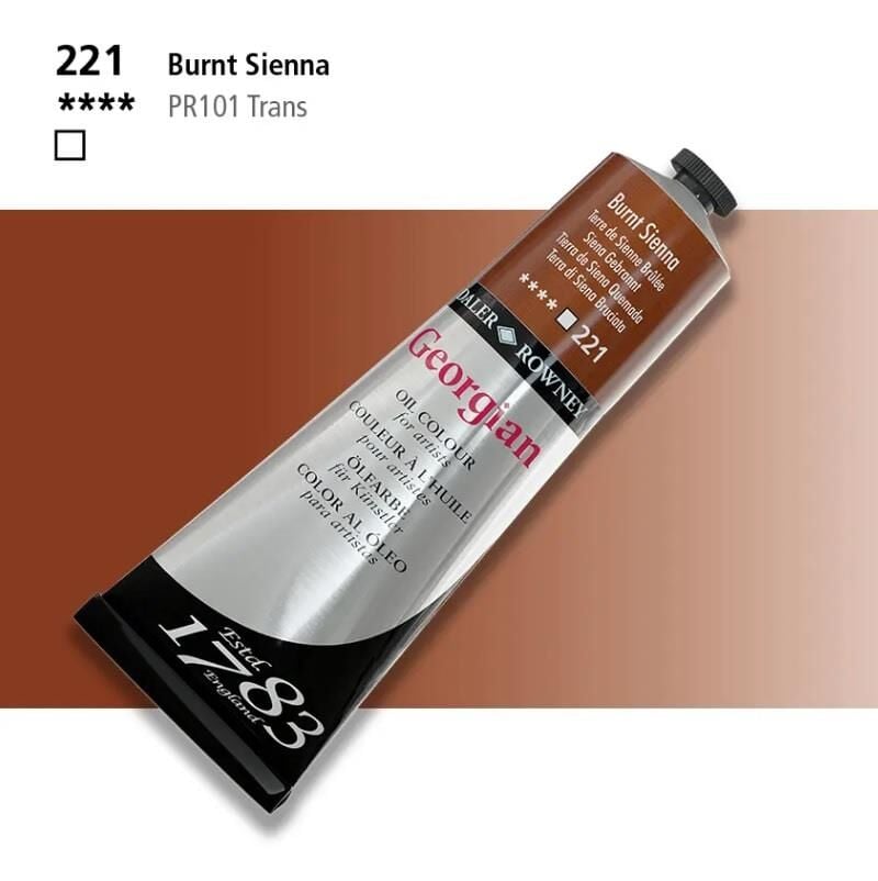 Daler Rowney Georgian Yağlı Boya 225ml 221 Burnt Sienna