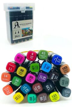 Mona Lisa Artists Touchblack Marker 24 Renk