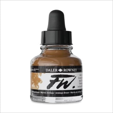 Daler Rowney FW Ink Akrilik Mürekkep 29.5 ml Antilope Brown 222