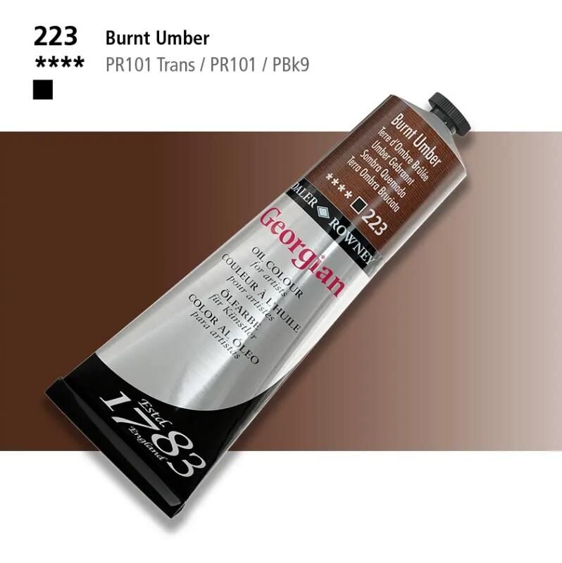 Daler Rowney Georgian Yağlı Boya 225ml 223 Burnt Umber