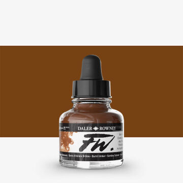 Daler Rowney FW Ink Akrilik Mürekkep 29.5 ml Burnt Umber 223