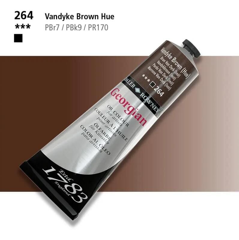 Daler Rowney Georgian Yağlı Boya 225ml 264 Vandyke Brown Hue