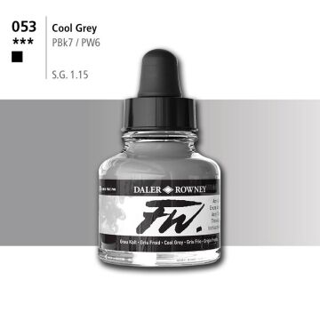 Daler Rowney FW Ink Akrilik Mürekkep 29.5 ml Cool Grey 053