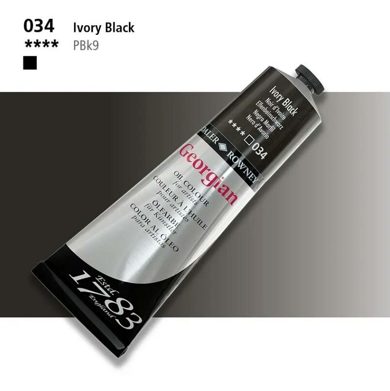 Daler Rowney Georgian Yağlı Boya 225ml 034 Ivory Black