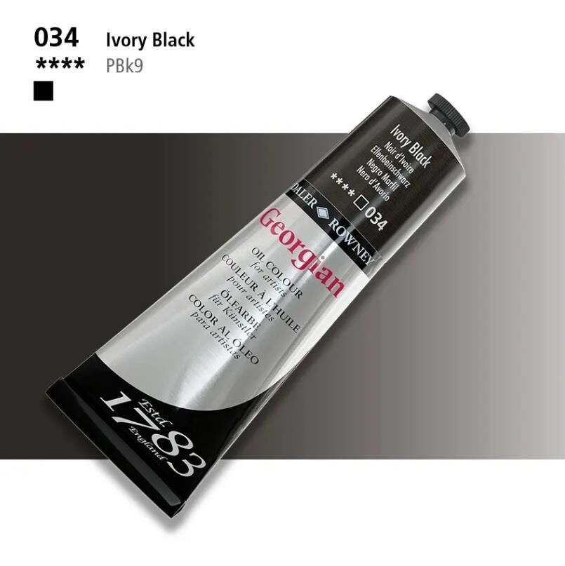 Daler Rowney Georgian Yağlı Boya 225ml 034 Ivory Black