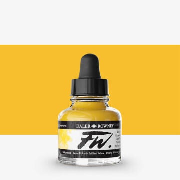 Daler Rowney FW Ink Akrilik Mürekkep 29.5 ml Brilliant Yellow 607