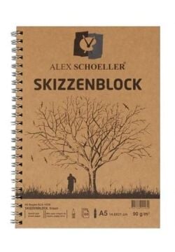 Alex Schoeller Kraft Spiralli Eskiz Blok 90gr A5 60 Yaprak