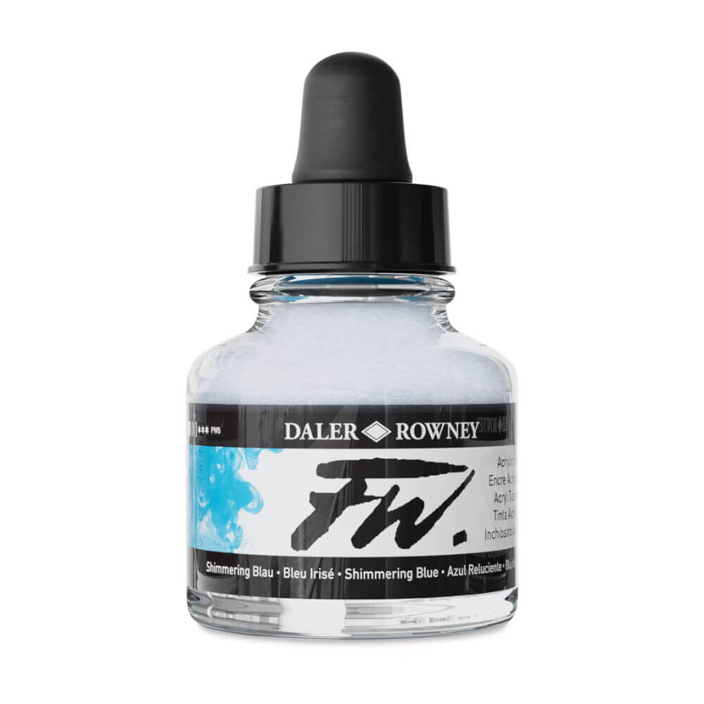 Daler Rowney FW Ink Akrilik Mürekkep 29.5 ml Shimmering Blue 711