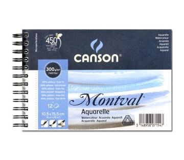 Canson Montval Suluboya Defteri - 10,5x15,5cm - 300gr - 12 Yaprak