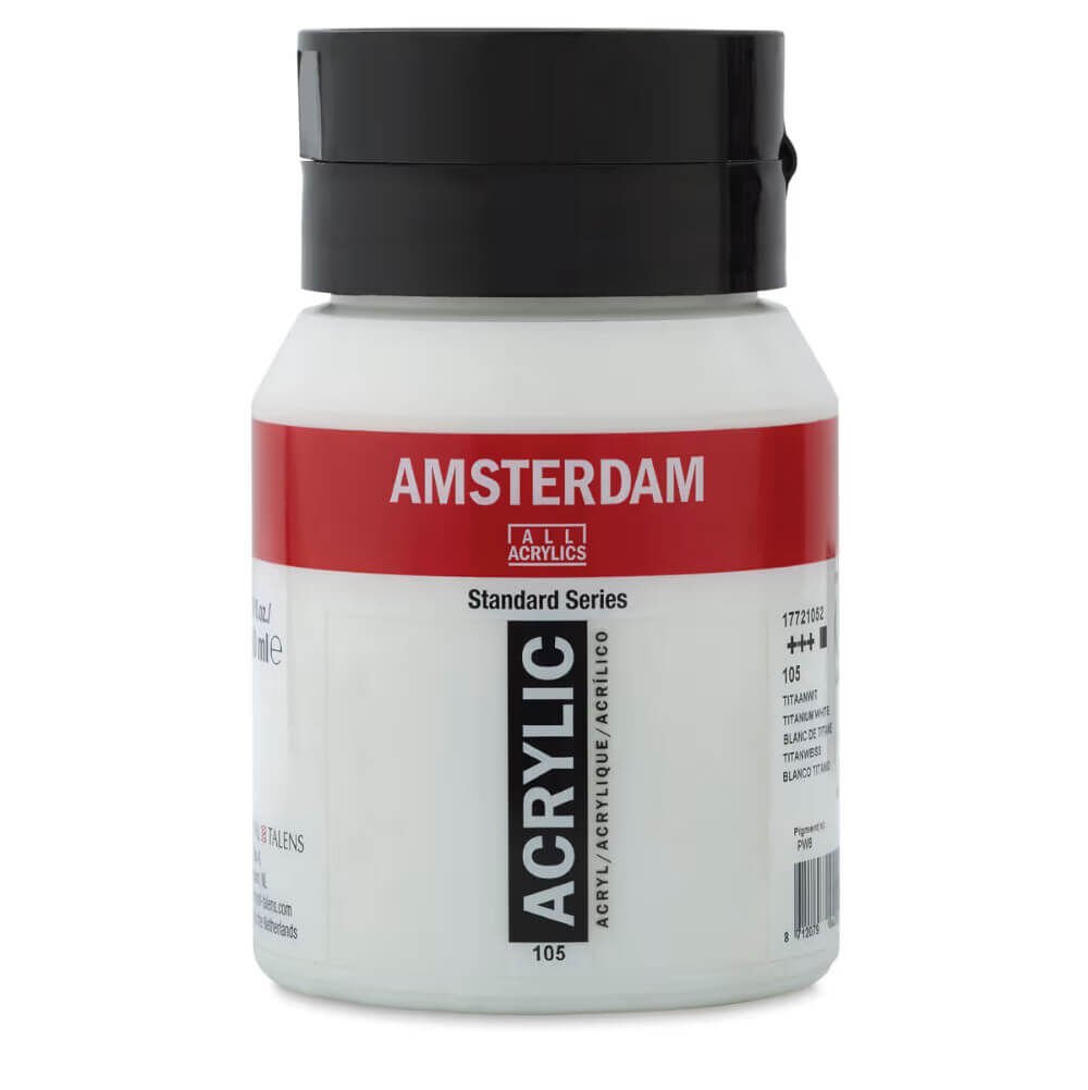 Amsterdam Standart Seri Akrilik Boya 500 ml Titanium White 105