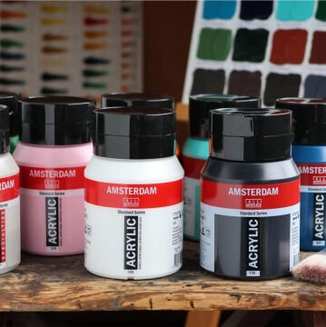 Amsterdam Standart Seri Akrilik Boya 500 ml Oxide Black 735