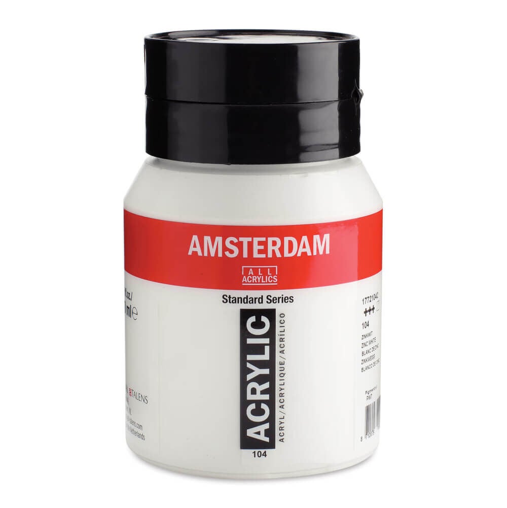 Amsterdam Standart Seri Akrilik Boya 500 ml Zinc White 104