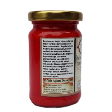 Koza Sanat Geleneksel Ezilmiş Ebru Boyası 105 cc 315 Pigment Kırmızı
