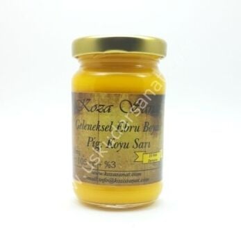 Koza Ezilmiş Ebru Boyası 105cc Pigment Koyu Sarı