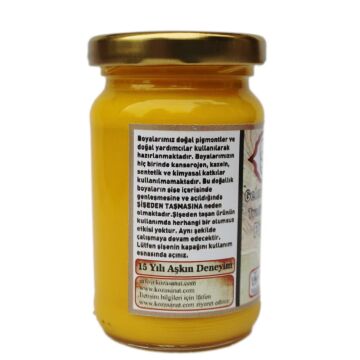 Koza Sanat Geleneksel Ezilmiş Ebru Boyası 105 cc 204 Pigment Koyu Sarı
