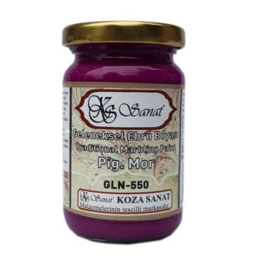 Koza Sanat Geleneksel Ezilmiş Ebru Boyası 105 cc 550 Pigment Mor