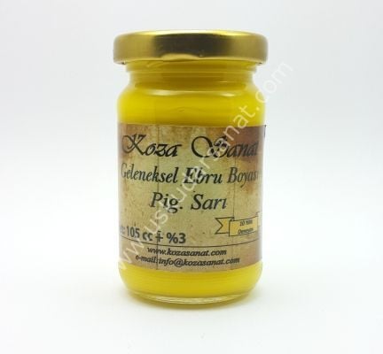 Koza Ezilmiş Ebru Boyası 105cc Pigment Sarı