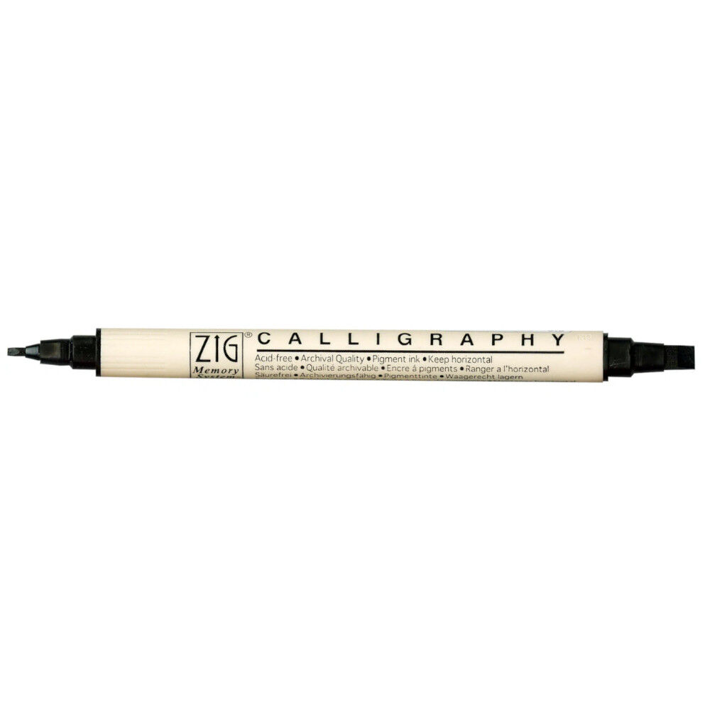 Zig Memory System MS-3400 Çift Uçlu Kaligrafi Kalemi 2 – 5 mm Pure Black 010