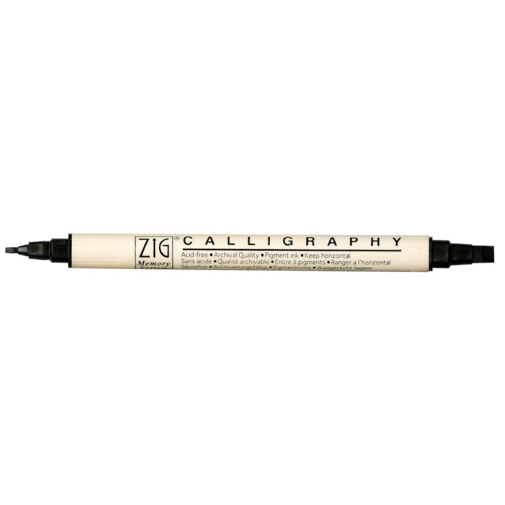 Zig Memory System MS-3400 Çift Uçlu Kaligrafi Kalemi 2 – 5 mm Pure Black 010