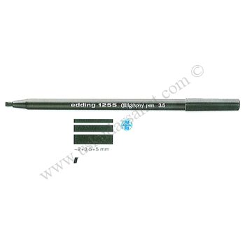 Edding 1255-Kaligrafi Kalemi 3.5mm Düz Kesik Siyah