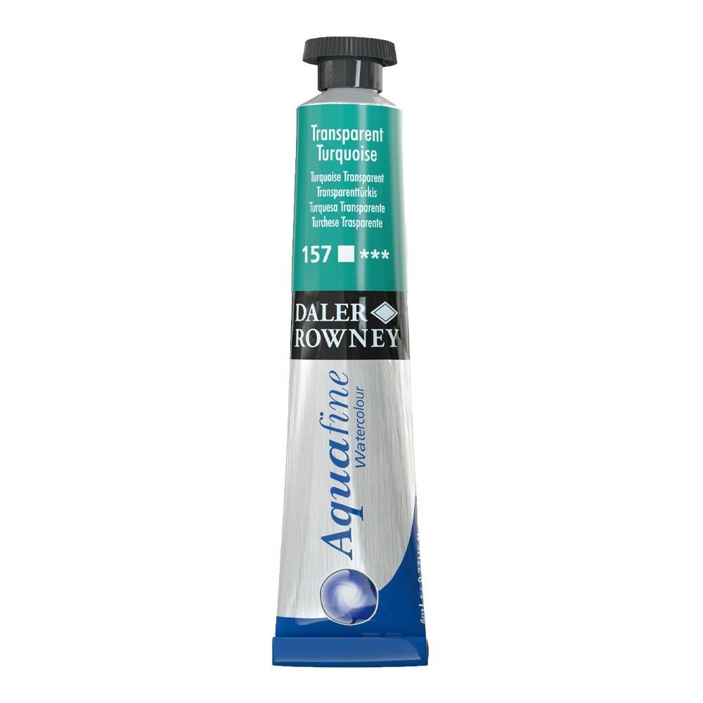 Daler Rowney Aquafine Tüp Suluboya 8ml TRANSPARENT TURQUOISE 157