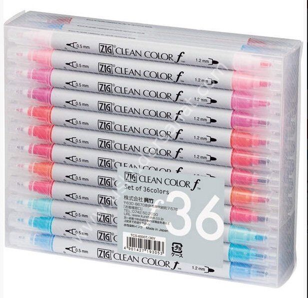 Zig Clean Color f Çift Uçlu Kalem 36 Renk Set