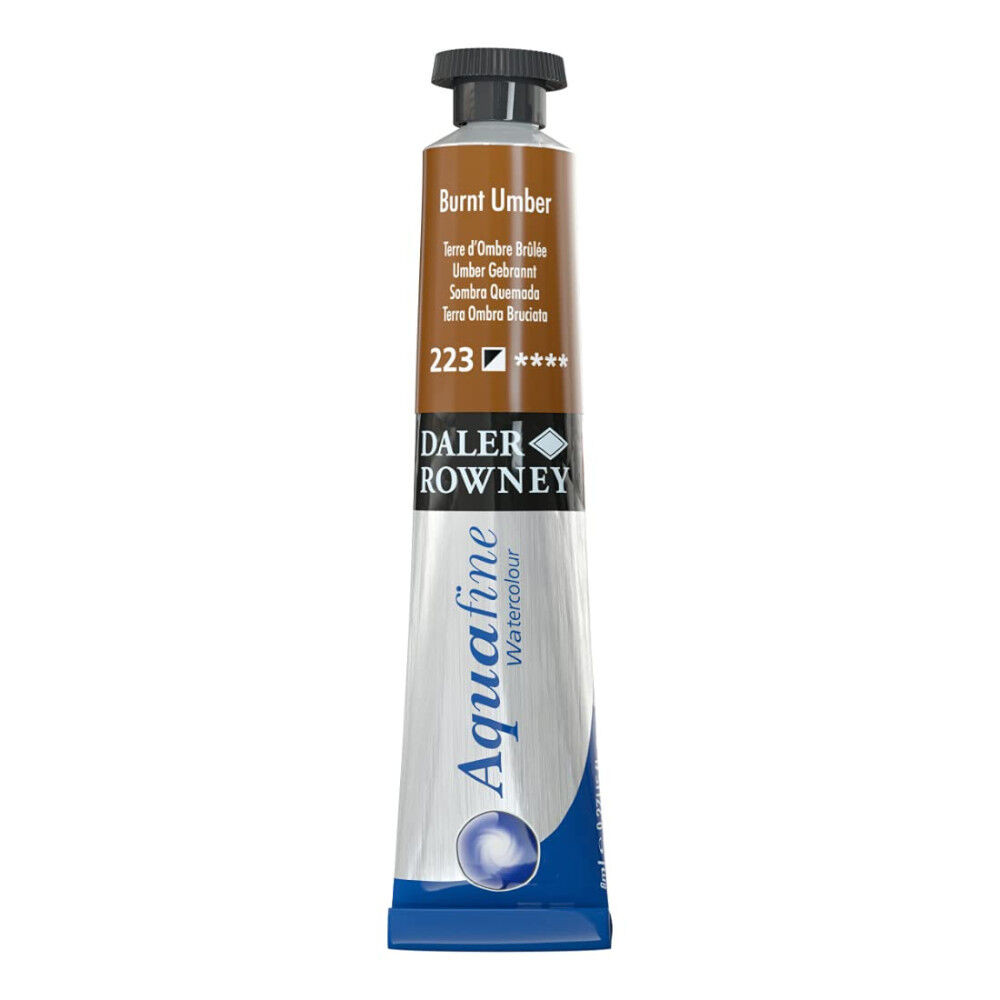 Daler Rowney Aquafine Tüp Suluboya 8ml Burnt Umber 223
