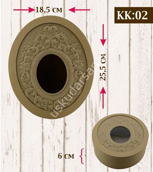 Kabartmalı Boyanabilir Karton Kutu KK-02