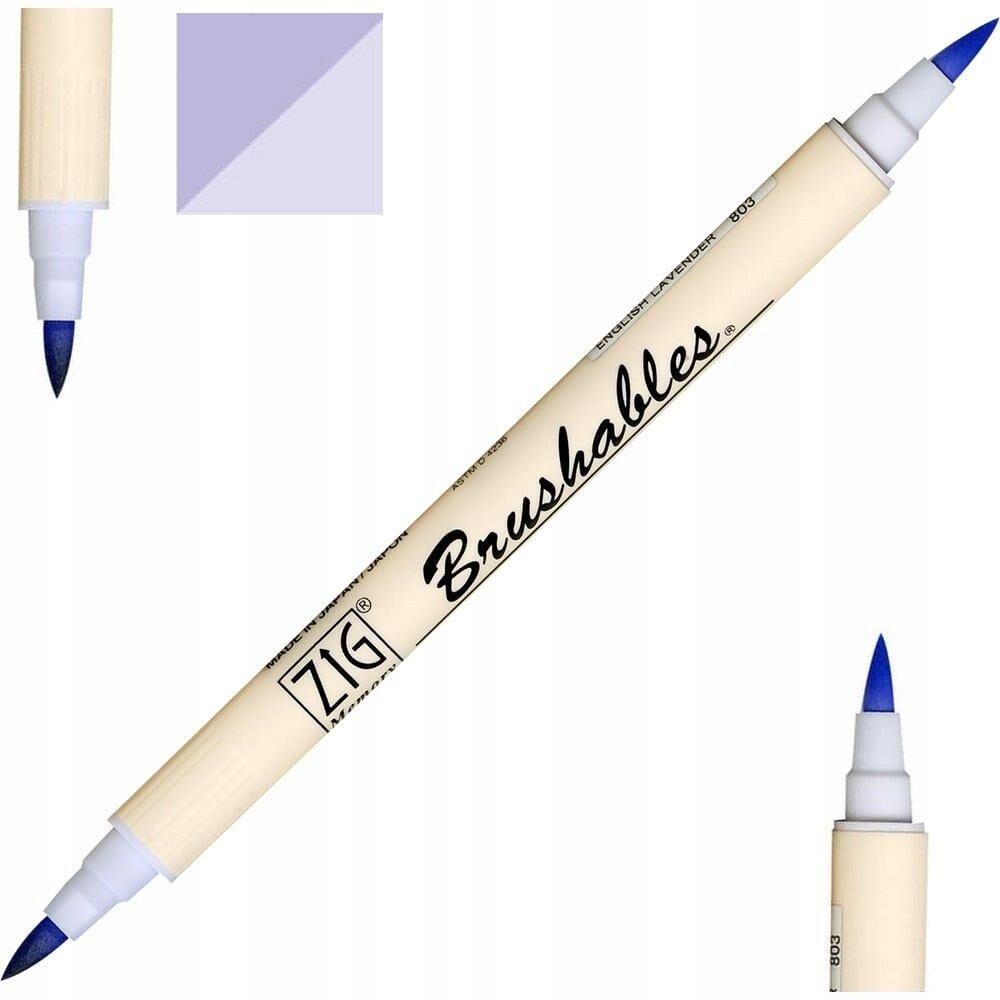 Zig Brushables 2 Renk Tonu Fırça Uçlu Marker Kalem 803 English Lavender