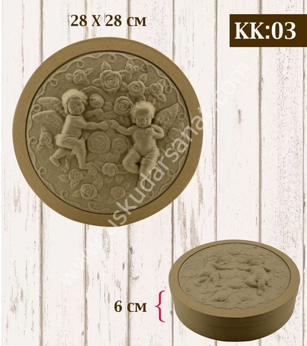 Kabartmalı Boyanabilir Karton Kutu KK-03