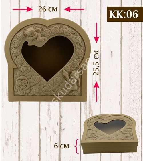 Kabartmalı Boyanabilir Karton Kutu KK-06