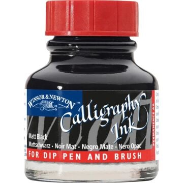 Winsor & Newton Kaligrafi Mürekkebi 30 ml Matt Black 30