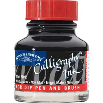 Winsor & Newton Kaligrafi Mürekkebi 30 ml Matt Black 30