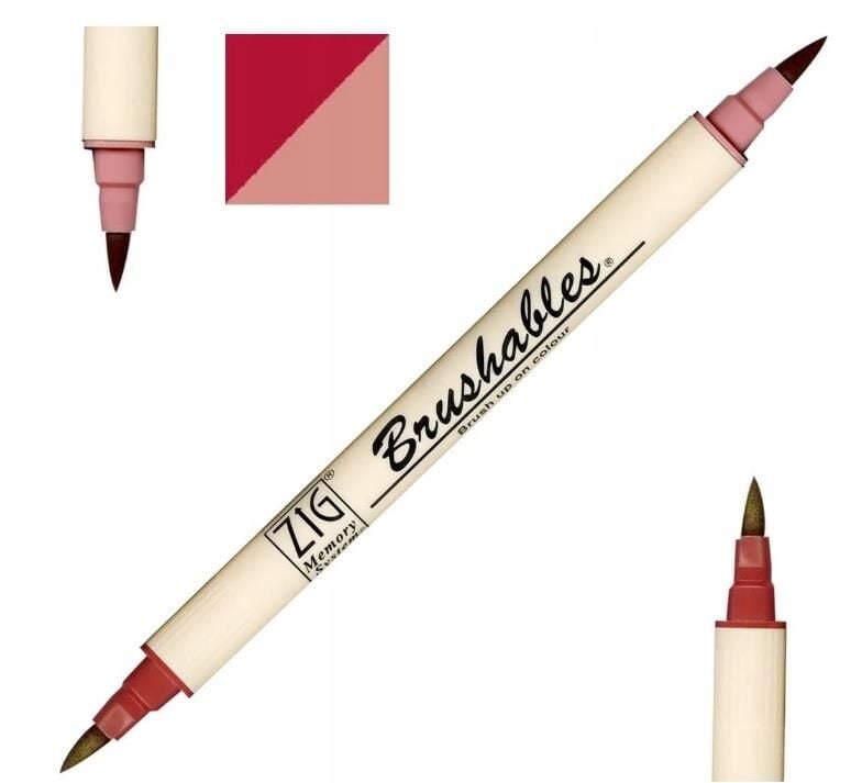 Zig Brushables 2 Renk Tonu Fırça Uçlu Marker Kalem 203 antique burgundy