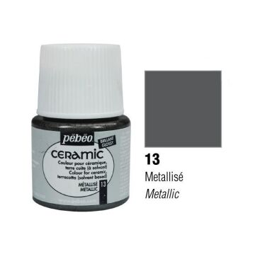 Pebeo Seramik Boyası Metalik Silver 013