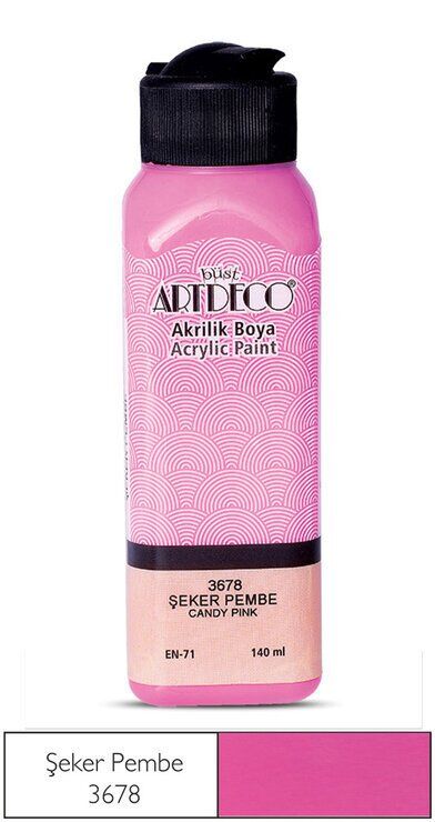Artdeco Yeni Formül Akrilik Boya 140 ml 3678 Şeker Pembe