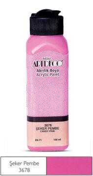 Artdeco Yeni Formül Akrilik Boya 140 ml 3678 Şeker Pembe