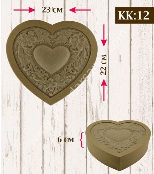 Kabartmalı Boyanabilir Karton Kutu KK-12